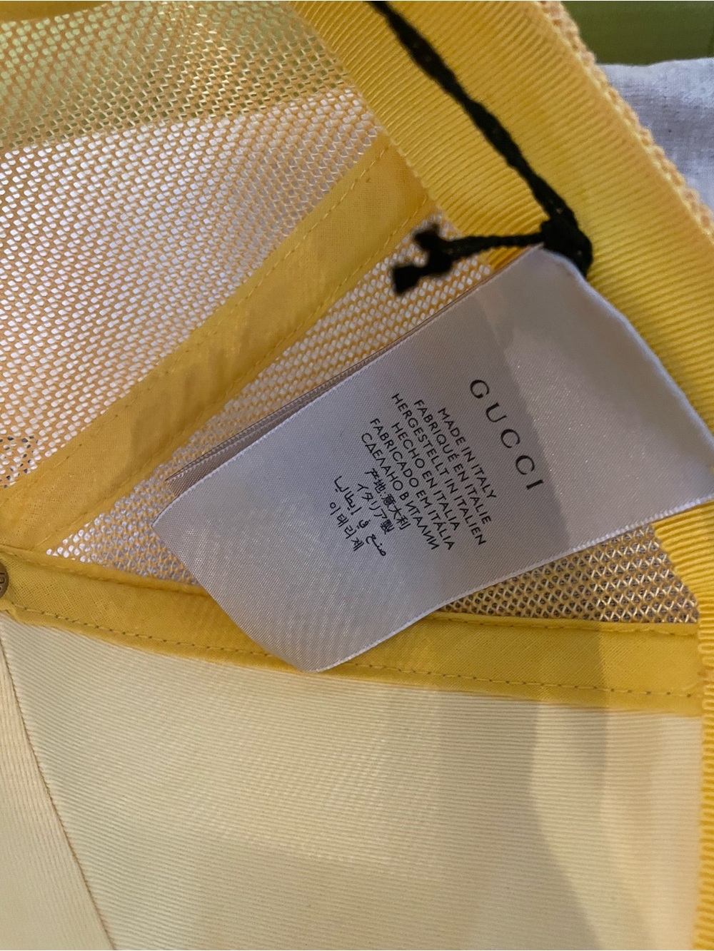 Gucci Yellow & Pink Mesh Logo Baseball Cap - Picture 3 of 5